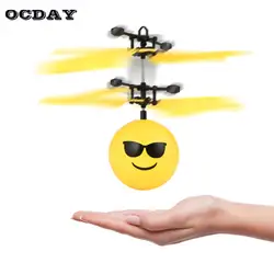 OCDAY удивительный светодиодный светящийся мяч-вертолет вращающийся летающие игрушки вечерние дети на открытом воздухе встроенный