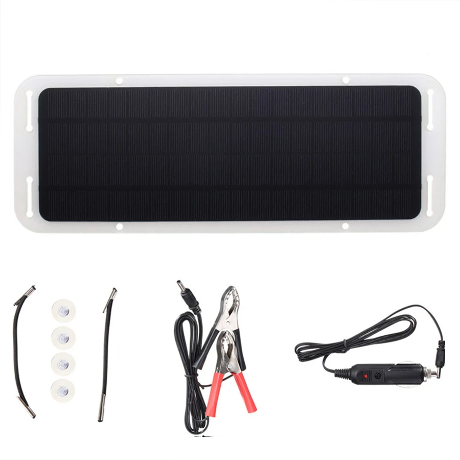 10W Portable Solar Power Panel 12V Mono Battery Charger for Car Marine Boat RV