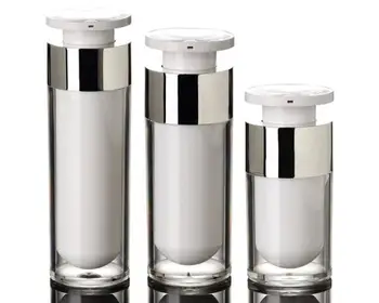 

10pc 15/30/50ml lock head acrylic airless vacuum pump lotion bottle used for serum/lotion/emulsion/foundation Cosmetic Container