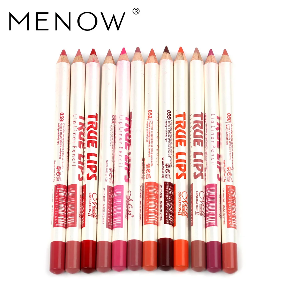 

BRAND M.N 15CM 12Colors/Set Waterproof Lip Liner Pencil Women's Professional Long Lasting Lipliner Lips Makeup Tools P14002