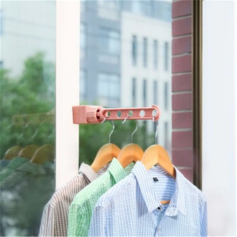

Adjustable Indoor Plastic Hangers Windowsill Drying Clothes Racks Balcony Window Drying Rack Storage Coat Hooks loop Portable