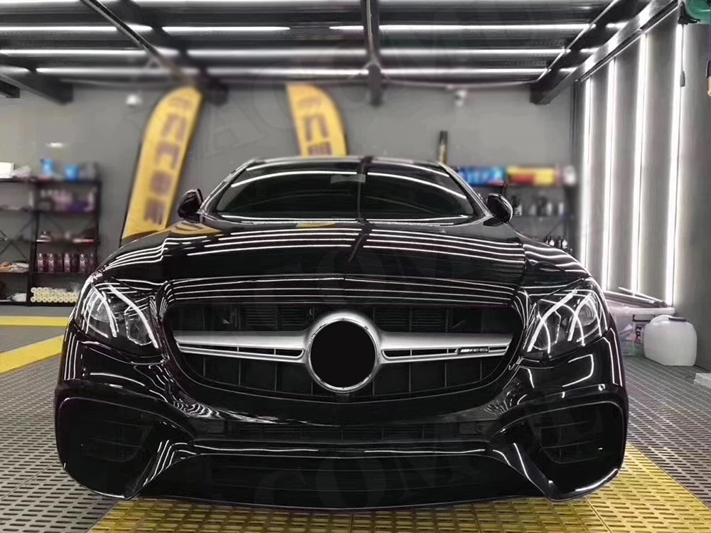 E класс PP материал широкий обвес передний задний бампер спойлер для Mercedes Benz W213 E200 E300 до E63 S AMG 17-19