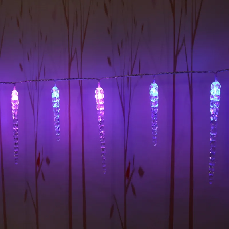 

6M 20 LED Icicle String Lights Waterproof With Remote Control Fairy Lights For Wedding/Party/Curtain/Garden Decoration