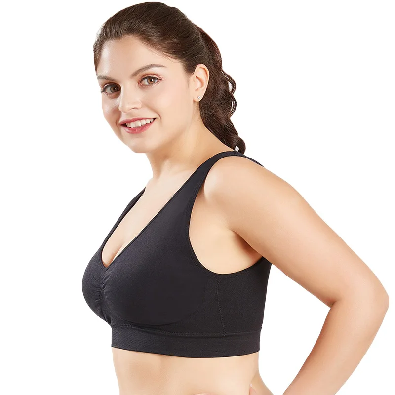 VEQKING M XXL XXXL 4XL 5XL 6XL большой размер спортивный бюстгальтер черный белый дышащий без