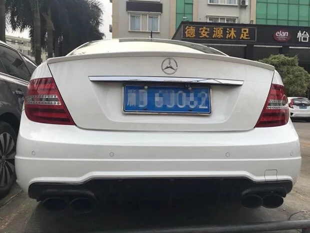 Для Benz W204 C180 C200 C260 C280 C300 C74 надрезаемая подкладка, abs Материал заднего крыла первоклассника Цвет задний спойлер для Benz W204 спойлер