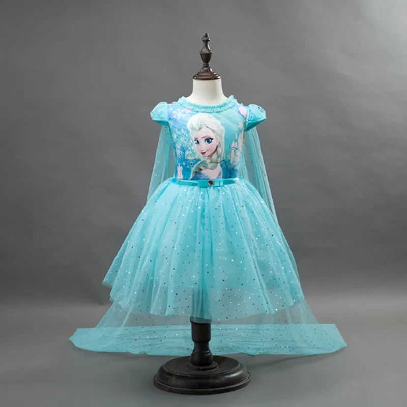 Disney Frozen новые костюмы для детей Эльза партия костюм Эльзы jurk vestido de festa fantasias infantis para menina disfraz princesa