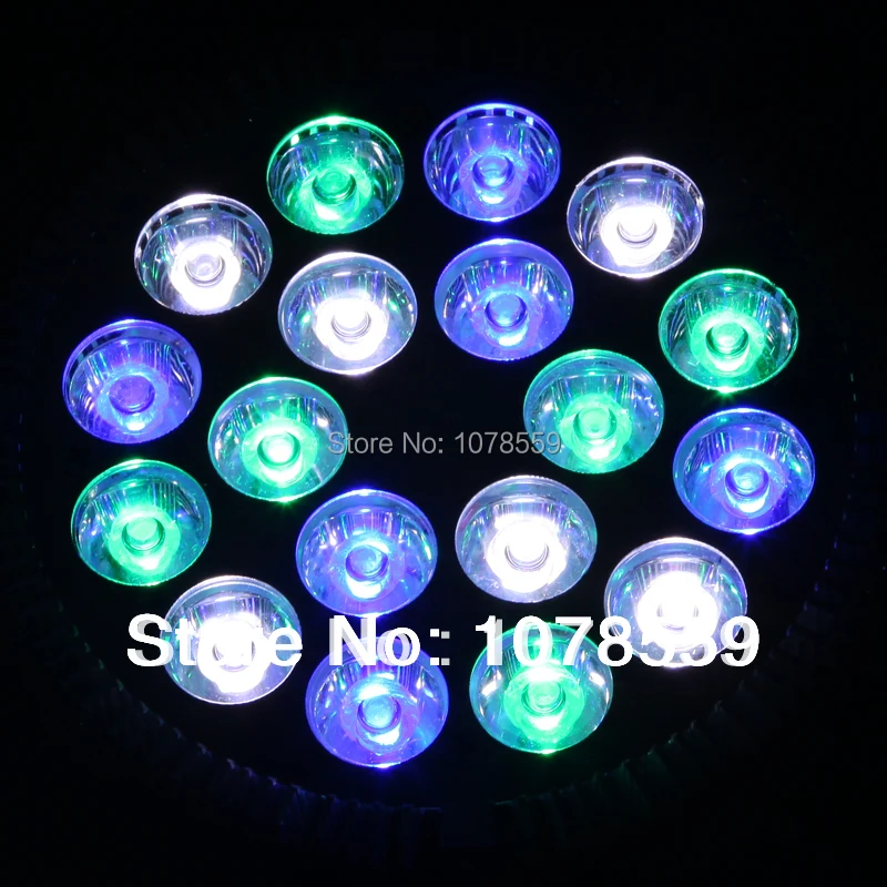 

New E27 54W 18X3W Full spectrum LED Coral Reef Grow Light High Power Fish Tank Aquarium Lamp LED Bulbs 85-265v