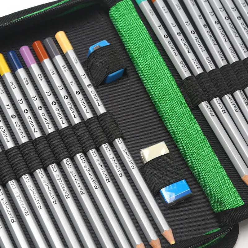 120 отверстия холст школьный пенал большой Роскошные уголовного Pencilcase Multi дети складная ручка мешок для красочной ящик для хранения пера чехол