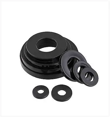 

Free Shipping 50pcs M12 Nylon Flat Ring Washer Gaskets Black