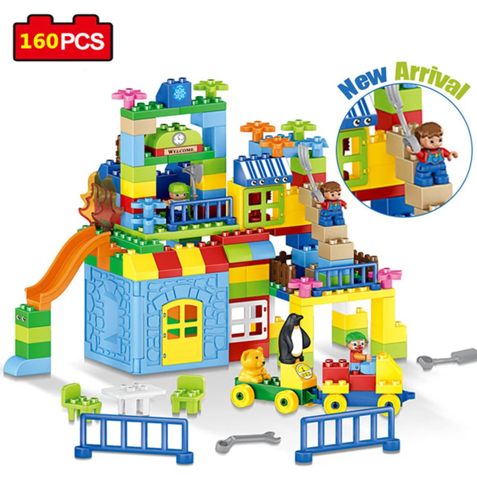 160pcs Colorful City Building Blocks Toys Creative Brick Compatible