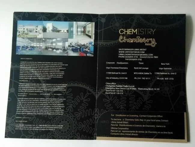 Customized A4 pocket folder printing file cover print 1