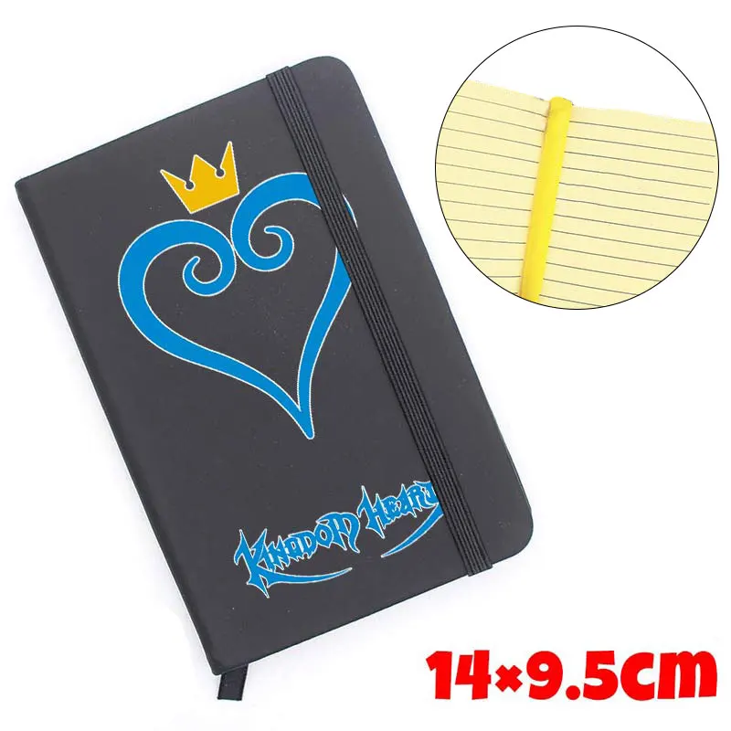 

14*9.5cm Kingdom Hearts Sora Small Pocket Notebook Notepad Mini Portable Notebook Daily Memos PU Cover Study Notebooks Gift