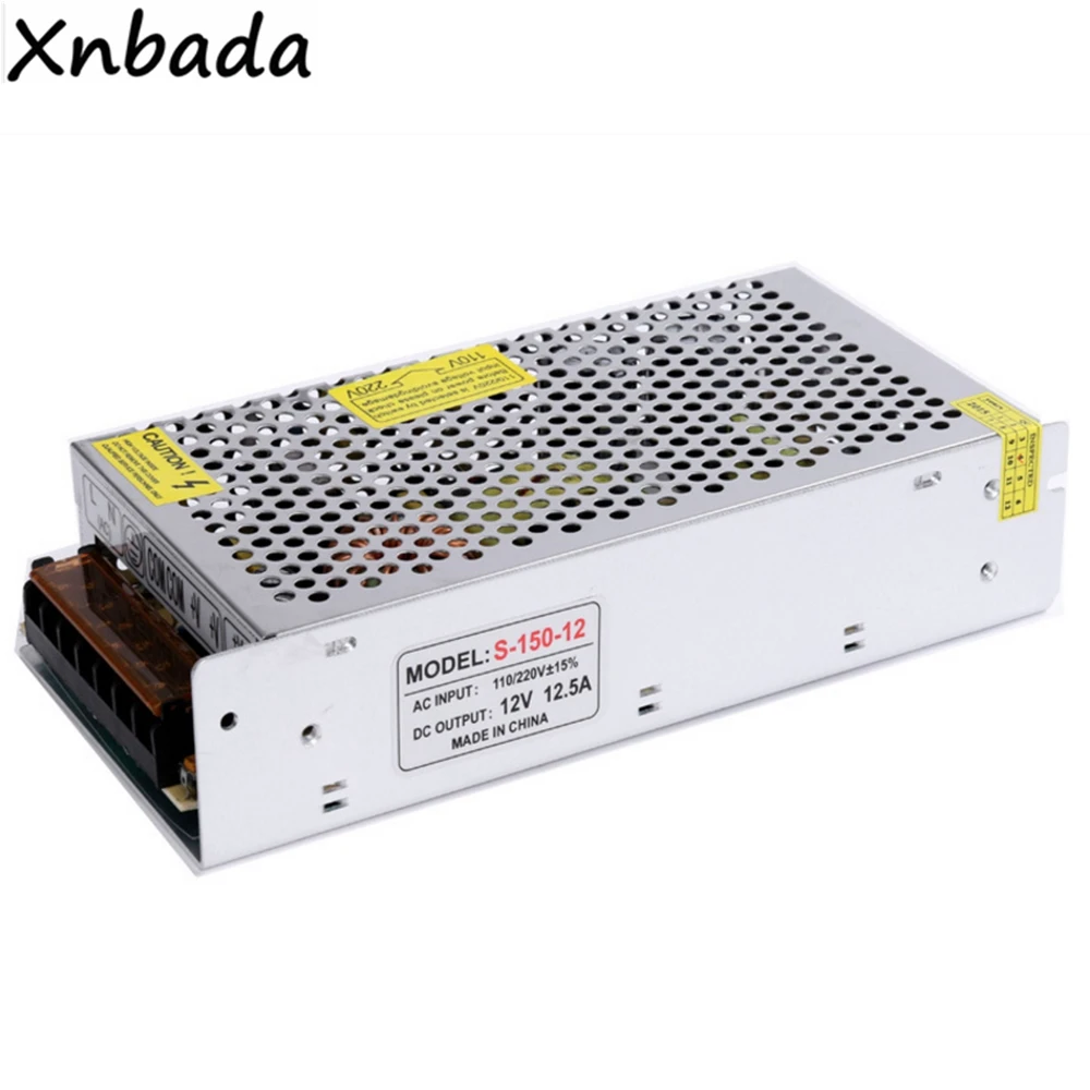 

AC100-240V To DC12V 12.5A Led Switch Power Supply Transformer 150W Led Power Driver Adapter