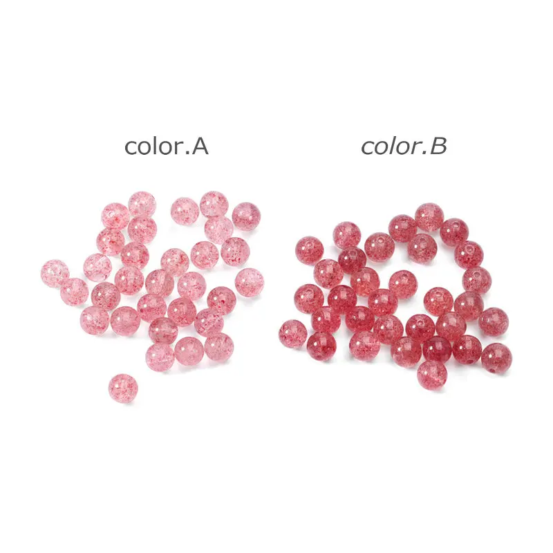 

1PC Natural Strawberry Quartz Crystal Round Loose Beads for DIY Bracelet Necklace Earring Fine Jewelry Making