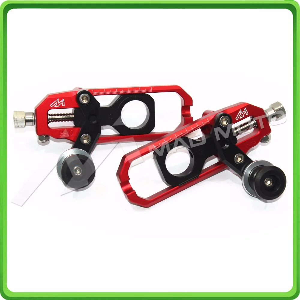 Motorcycle Chain Tensioner Adjuster with spool fit for Honda CBR1000RR 2008 2009 2010 2011 2012 2013 2014 2015 2016 Red & Black (3)