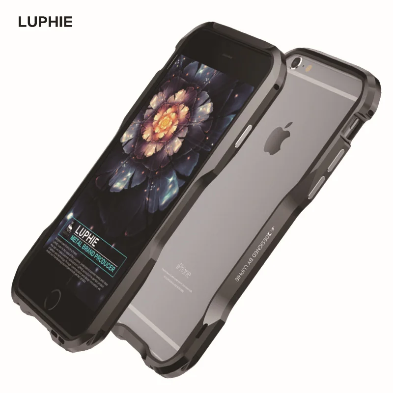 Luphie coque для iphone 7 plus чехол Роскошные алюминий металла рамки + кожа задняя крышка 6 6s