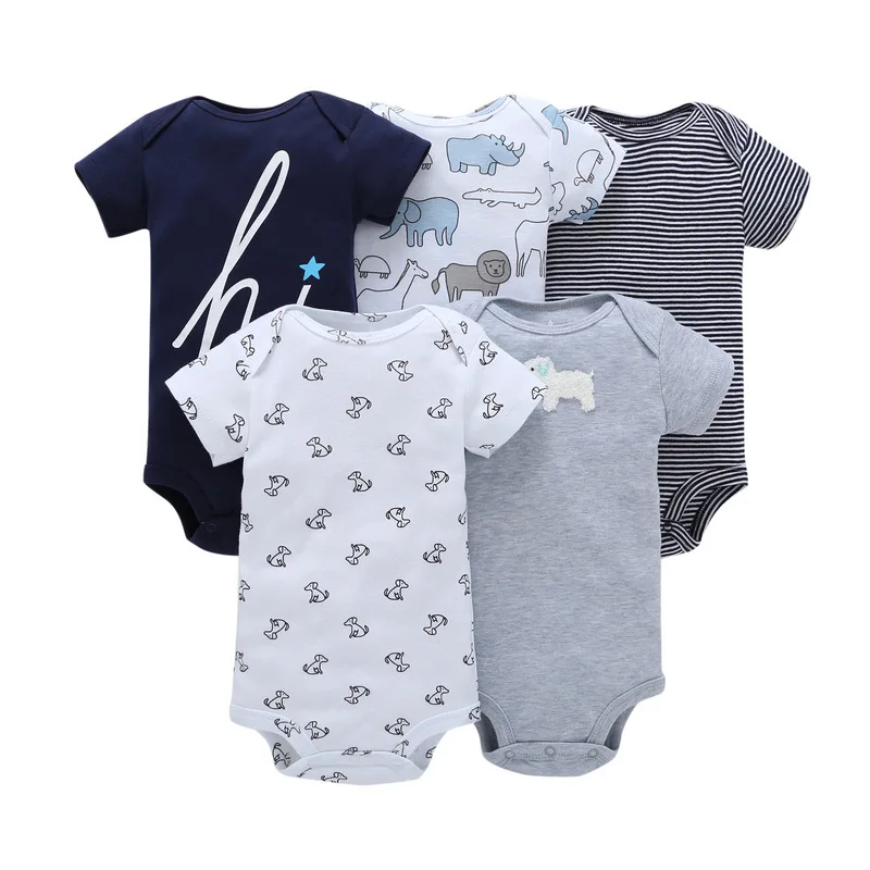 5 Pieces/Lot Infant baby bodysuits Soft cotton quality Ropa de bebe Newborn Baby clothing bebe Jumpsuit 0-24Months