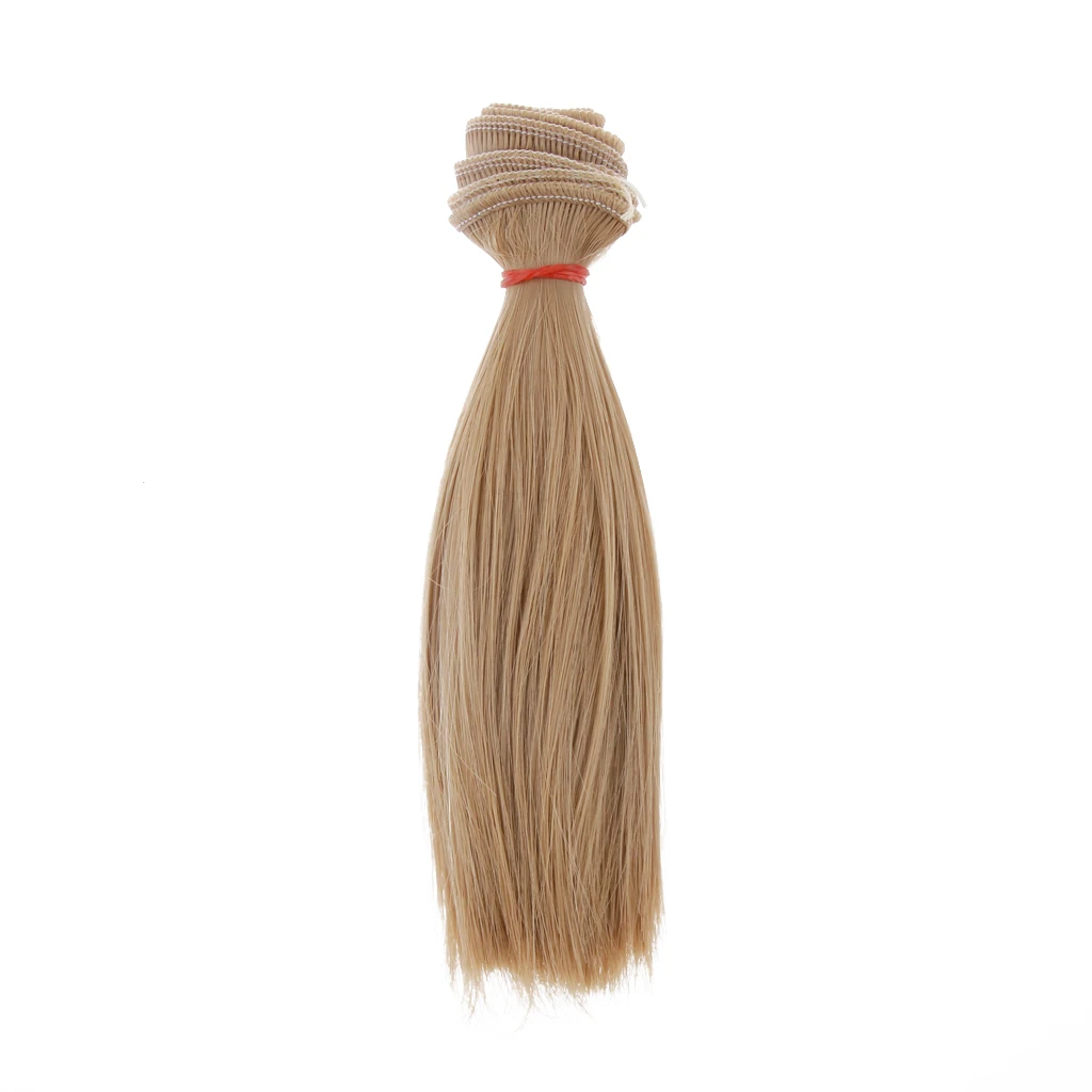 15x100cm  DIY Wig Straight Hair for Dolls Outfit Accessories  Circumference of the head 17-22cm  High-temperature wire material