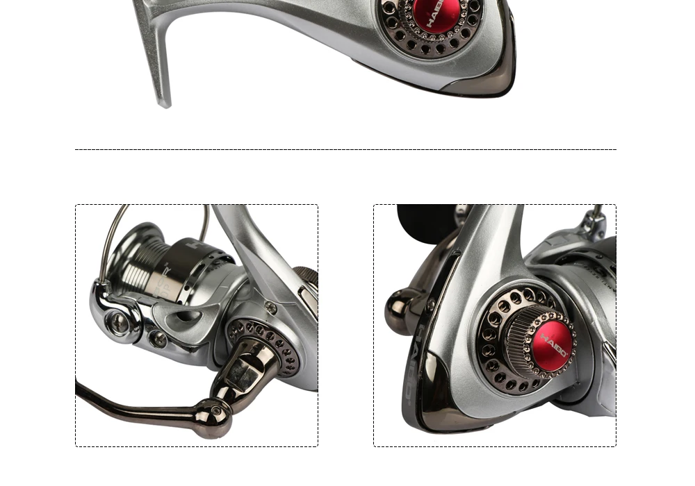 Carretel de Pesca Molinete de Pesca com Carretel de Reposição Bobina de Mar Haibo Marca Lambor Isca s 20 Metal Max Arraste 6.5kg 5.2: 1 10 12 Esporte e Lazer