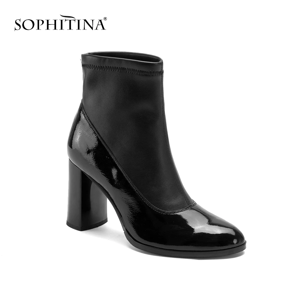 SOPHITINA/ Модные ботильоны из натуральной кожи и высококачественной ...
