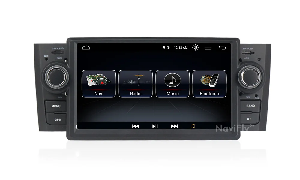 Excellent Navifly Car DVD GPS Android 8.1 Car Radio 1 Din Multimedia Player Navigation For Fiat/Grande/Punto/Linea 2007-2012 Radio FM SWC 12