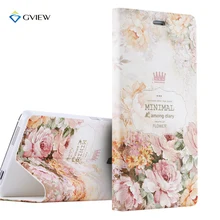 Luxury PU Leather 3D Relief Printing Stereo Feeling Smart Flip Cover Case For Xiaomi mi4 mi 4 Stand Phone Bag