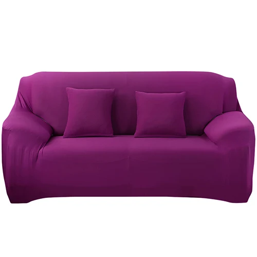 Современный чехол для дивана Модный чехол для мебели растягивающийся чистый полиэфир цвета волокна дивана подушки моющиеся домашние/Офисные/гостиничные чехлы для диванов - Цвет: Purple