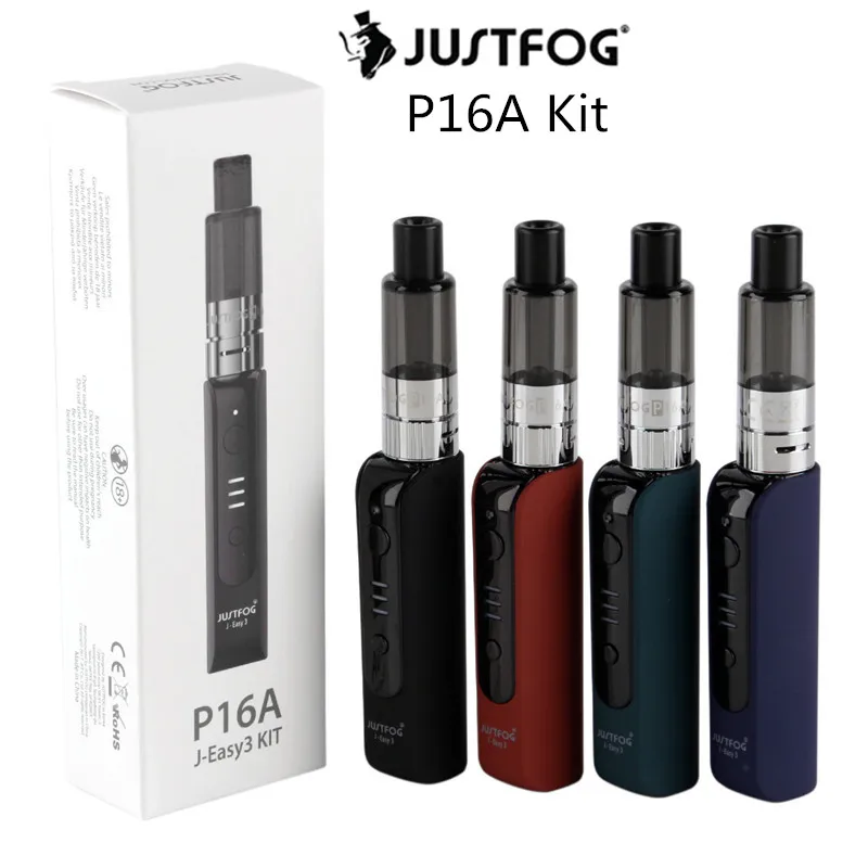 10 шт. JUSTFOG P16A Start Kit с P16A клиромайзер 1,9 мл бак 900 мАч батарея 1.2ом 1.6ом катушка Vape ручка мини комплект VS JUSTFOG Q16