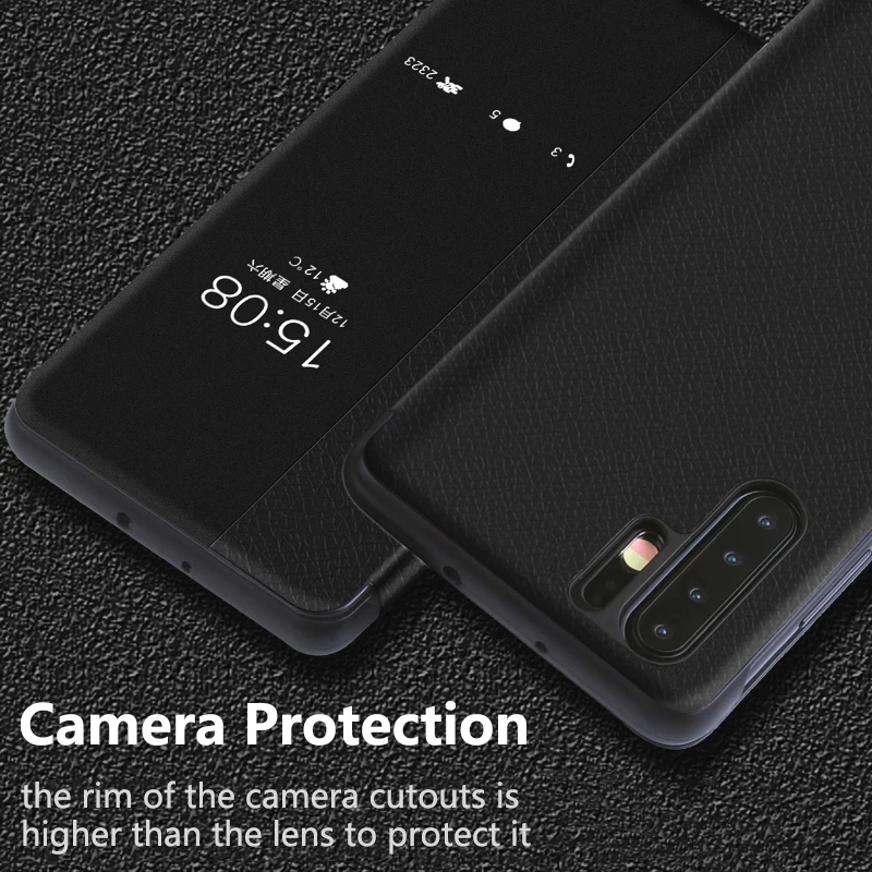Чехол для Huawei P30 Pro роскошный тонкий чехол из искусственной кожи жесткий