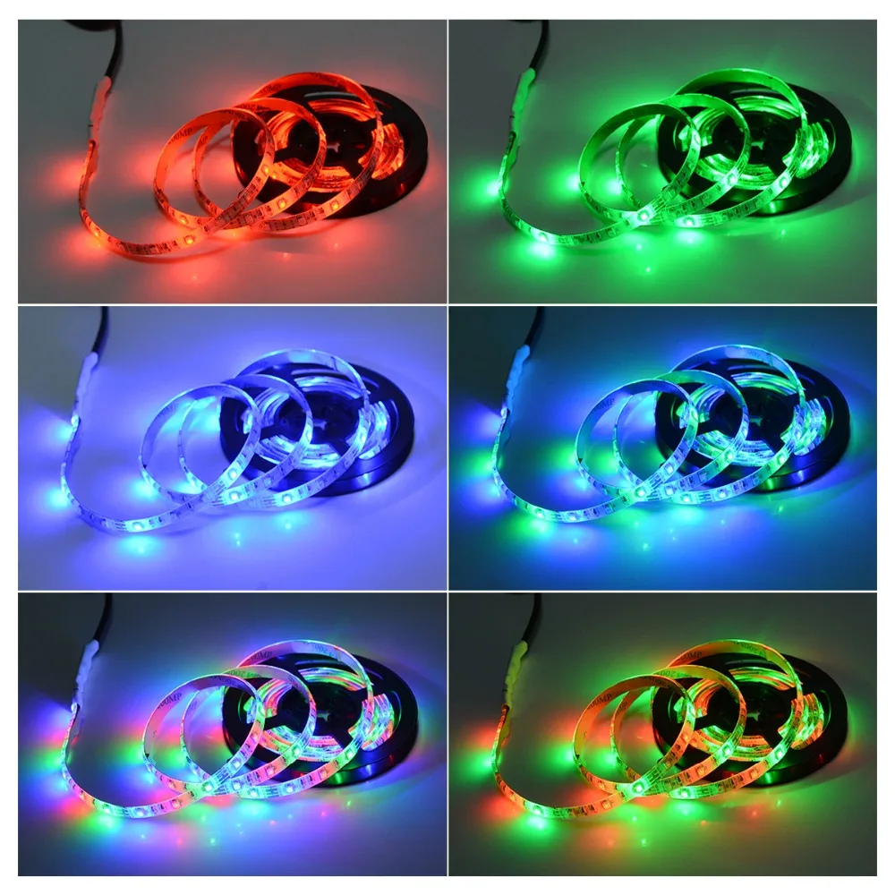 USB under cabinet light led ribbon Lamp 2835 SMD 5V Flexible RGB TV Desktop PC Screen Backlight War - 33028241856