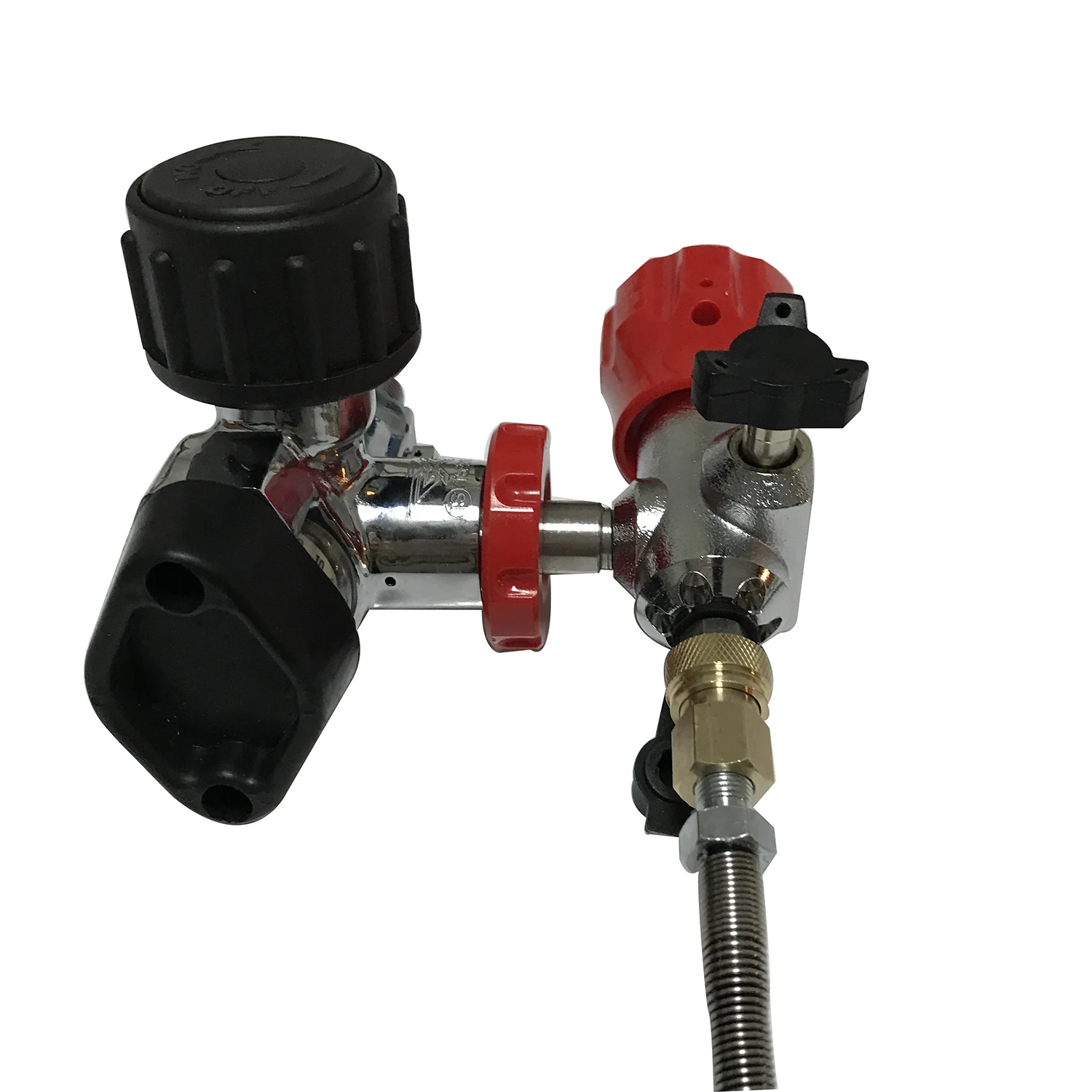 High Pressure Big Black VALVE with Gauge for Carbon Fiber Cylinder for PCP Hunting+FILLING STATION