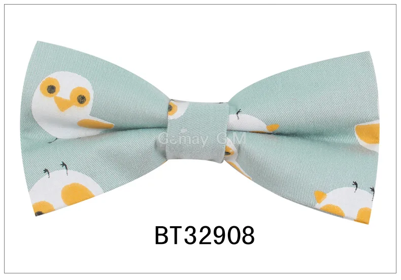 BT32908 Хлопковые мужские повседневные рубашки с животным галстуком-бабочкой, галстуки-бабочки для мужчин и женщин, галстуки-бабочки для взрослых с мультяшным принтом, галстуки-бабочки, свадебные галстуки-бабочки - Цвет: BT32908