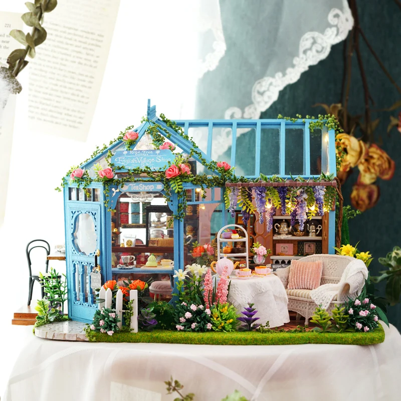 Ручной работы Diy кукольный домик деревянная игрушка кукольный дом мебель собрать пазл 3D миниатюрный кукольный домик Развивающие игрушки для детей подарок