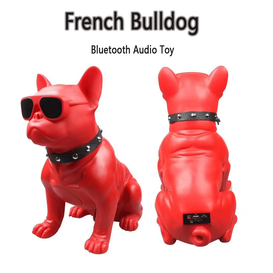 

Cute French Bulldog Display Model Wireless Bluetooth Audio Speaker Toy Office Home Stress Reliever Play Music Box Jouet Gift