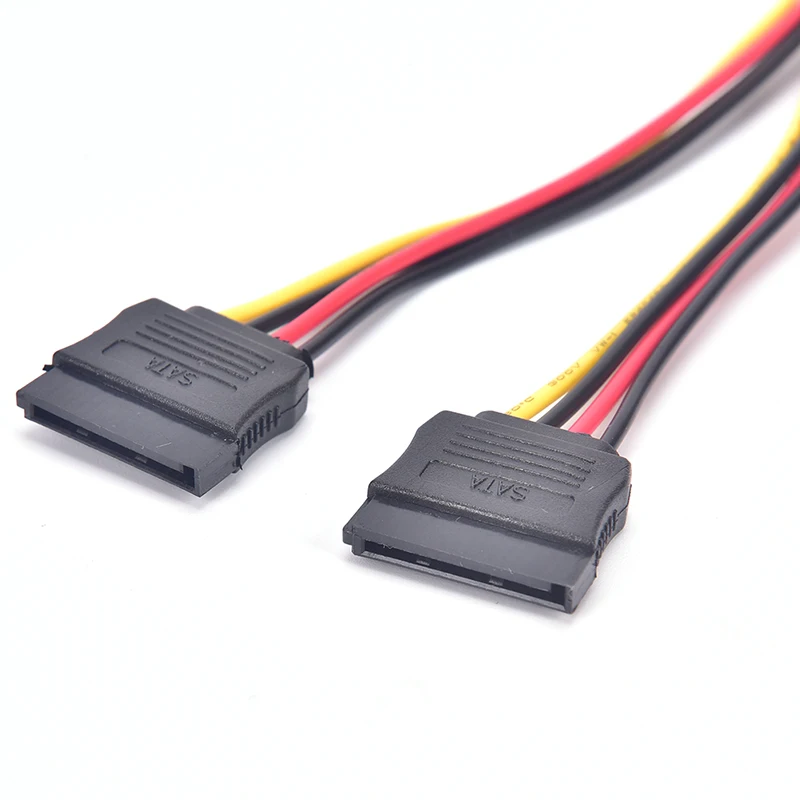 Универсальный Соединительный адаптер 15 Pin SATA кабель питания папа мама 2