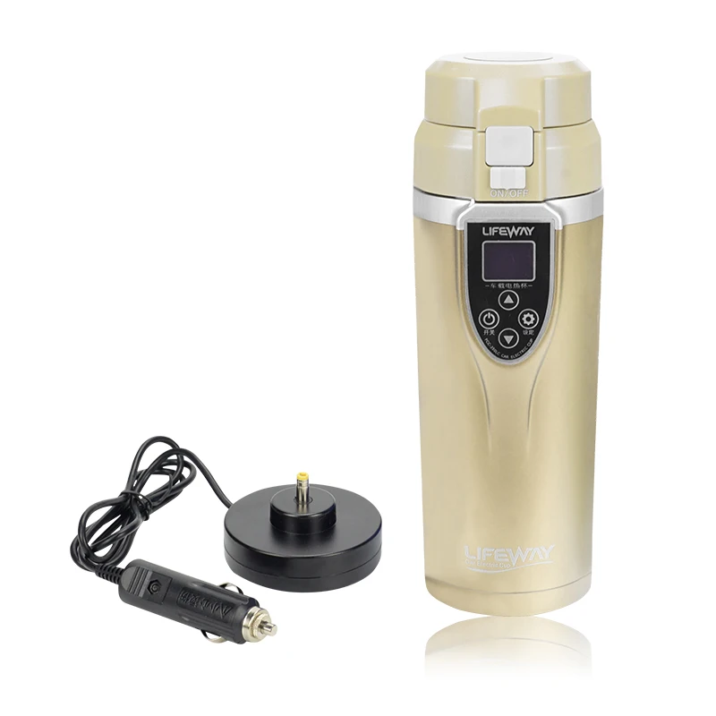 350Ml Auto Car Heating Cup Electric Heated Mug 12V/24V Adjustable Temperature Electric Thermos Portable Travel Kettle in the Car
