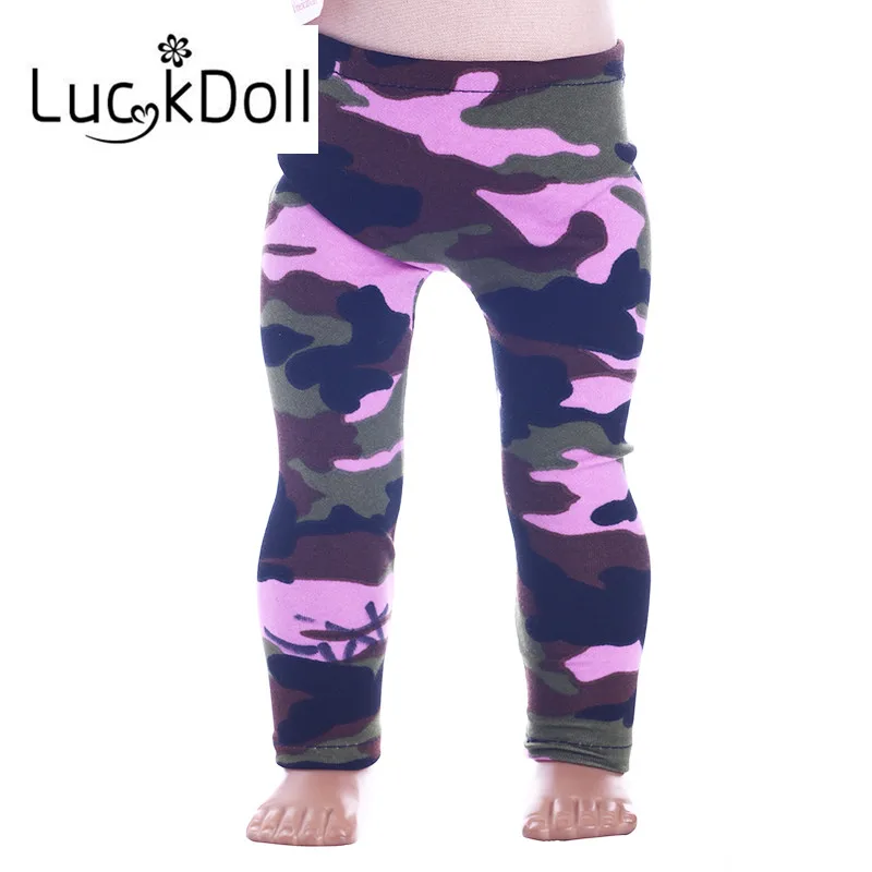 Luckdoll красивые штаны и леггинсы подходят 18 дюймов американский и 43 см детская кукла одежда аксессуары, игрушки для девочек, поколение, подарок на день рождения - Цвет: n629
