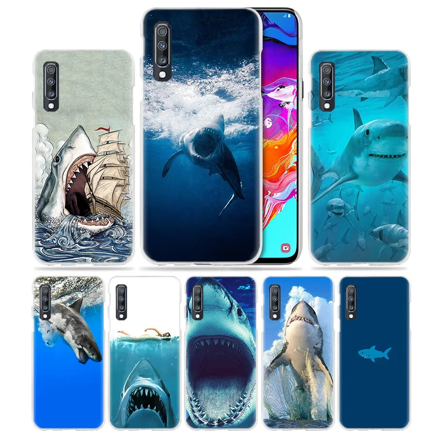

Sea Seal Shark Case for Samsung Galaxy A50 A70 A20e A40 A30 A20 A10 A8 A6 Plus A9 A7 2018 Hard Clear PC Capa Phone Coque Cover