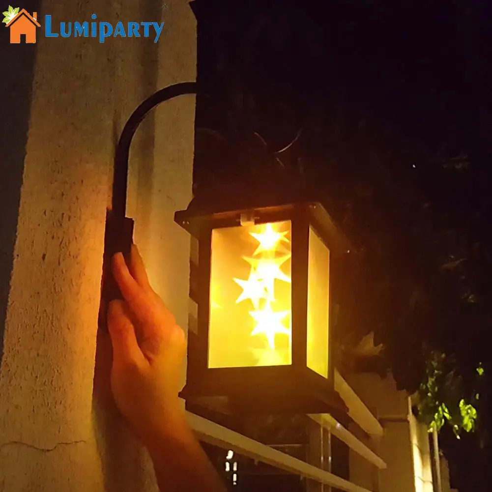 

LumiParty LED Waterproof Solar Light Landscape Lamp with 7Colors 3D Stars Effect Night Light Wall Lamp Street Lights