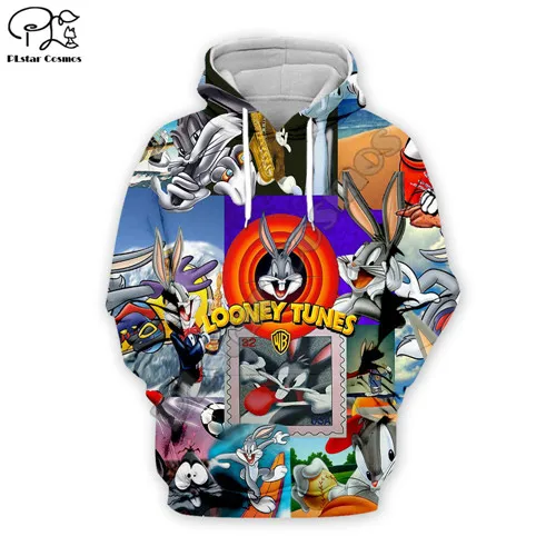 Women Men 3D Print Hoodies Pullover Sweatshirts Bugs Bunny looney tunes collage Women Men 3D Print Hoodies Pullover Sweatshirts Bugs Bunny looney tunes collage