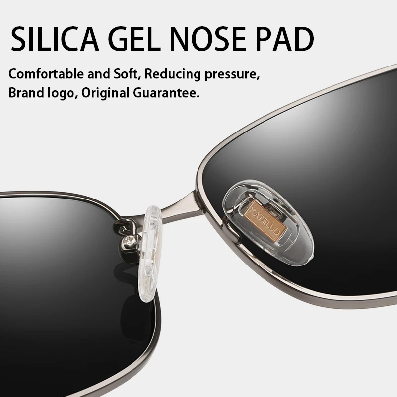 KATELUO брендовые дизайнерские винтажные Поляризованные мужские солнцезащитные очки прямоугольные мужские солнцезащитные очки аксессуары для мужчин 2245