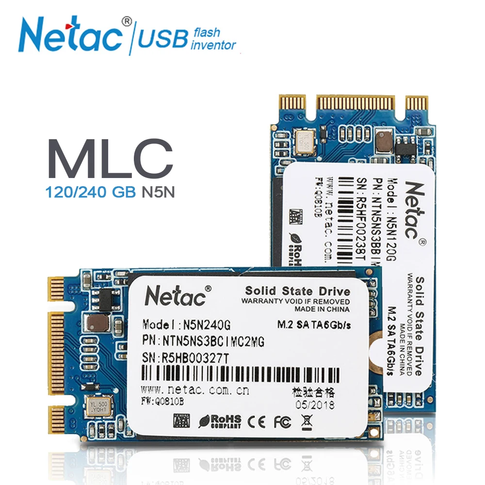 Netac M.2 2242 MLC SSD жесткий диск 240 ГБ 120 ГБ встроенной твердотельный накопитель N5N M2 SSD 240 GB 120 GB диск для портативных компьютеров