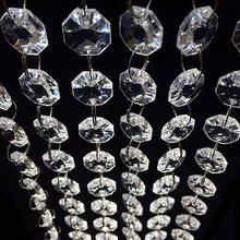 10 м(33 фута) акриловый кристалл прозрачный шарик Свадебный декор подвески-гирлянды для люстры для наружной елки украшения