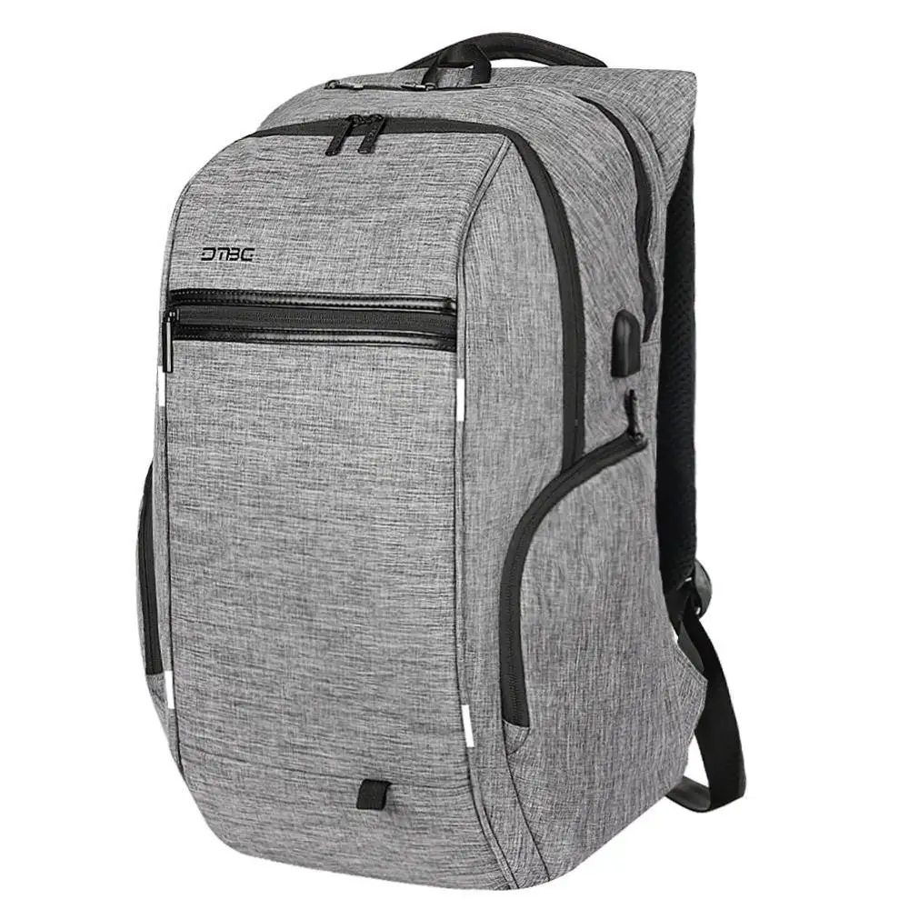 DTBG противоугонные нейлоновые 27L мужские 15,6 дюймовые рюкзаки для ноутбука, школьные модные дорожные мужские рюкзаки, повседневная женская школьная сумка - Цвет: 17 inch Gray