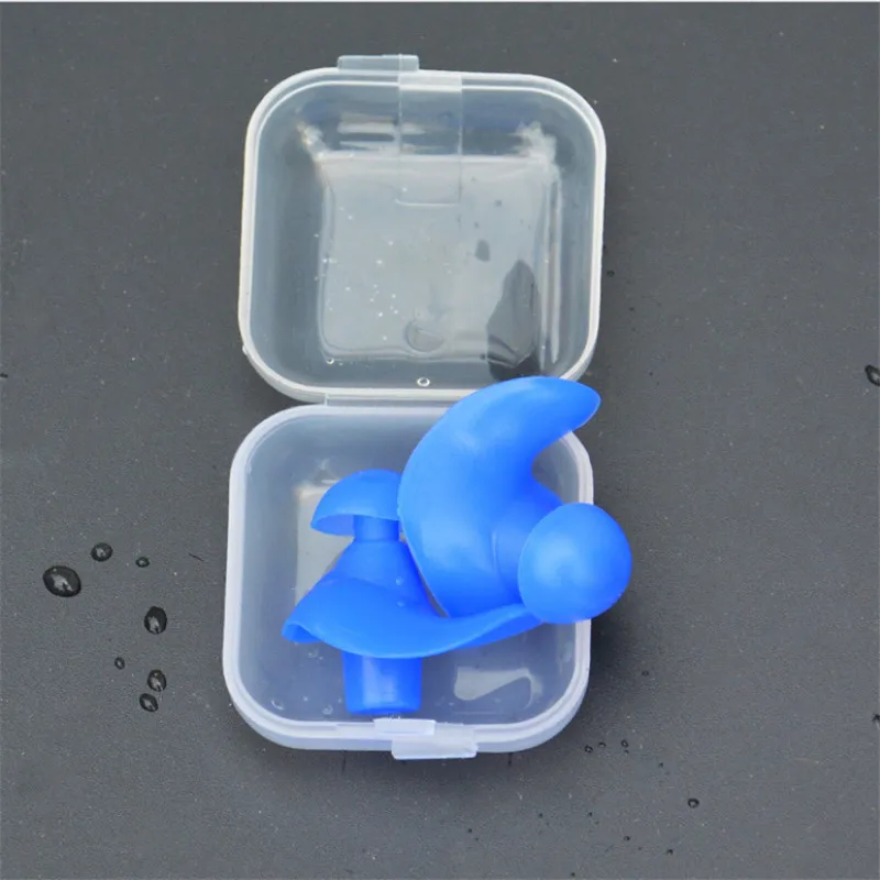 Dustproof And Waterproof Spiral Swimming Earplugs Adult Silicone Swim Dive Supplies Professional Anti-noise Soft Earplugs Boxed