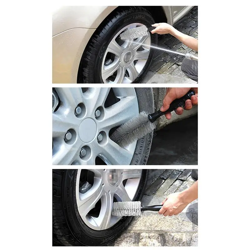 Wheel Hub Brush and Tire Brush Cleaning Tool for Car Auto Motorcycle