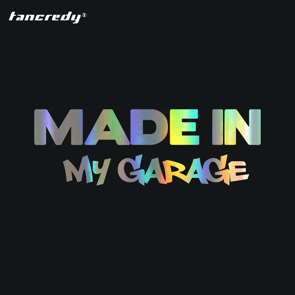 

Tancredy The 2nd Half Price 17.8*5.9cm MADE IN MY GARAGE car sticker Styling vinyl full body car decals and Stickers