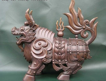 

Chinese Royal Palace Pure Copper Bronze Ox Oxen Cow Cattle Bull Animal Statue
