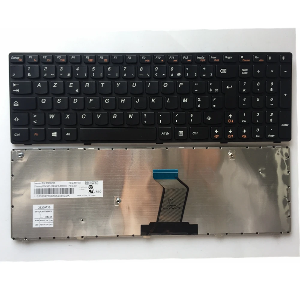 Fr Nero Nuova Tastiera Del Computer Portatile Per Lenovo B570 B580 V570A V570G B575 B590 B590A Francia