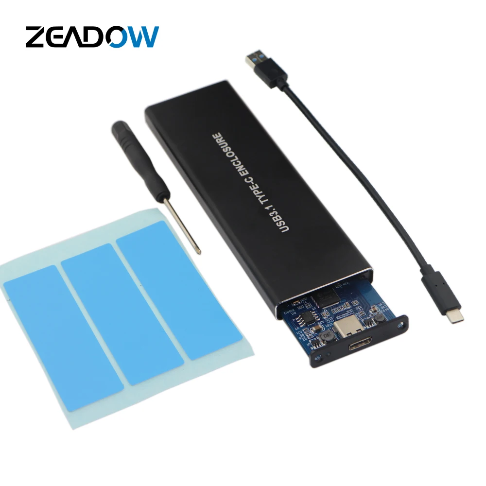 NVMe PCle M.2 SSD корпус USB 3 1 Gen2 Type C 10 Гбит/с NGFF M ключ Внешний жесткий диск чехол для 2230 до